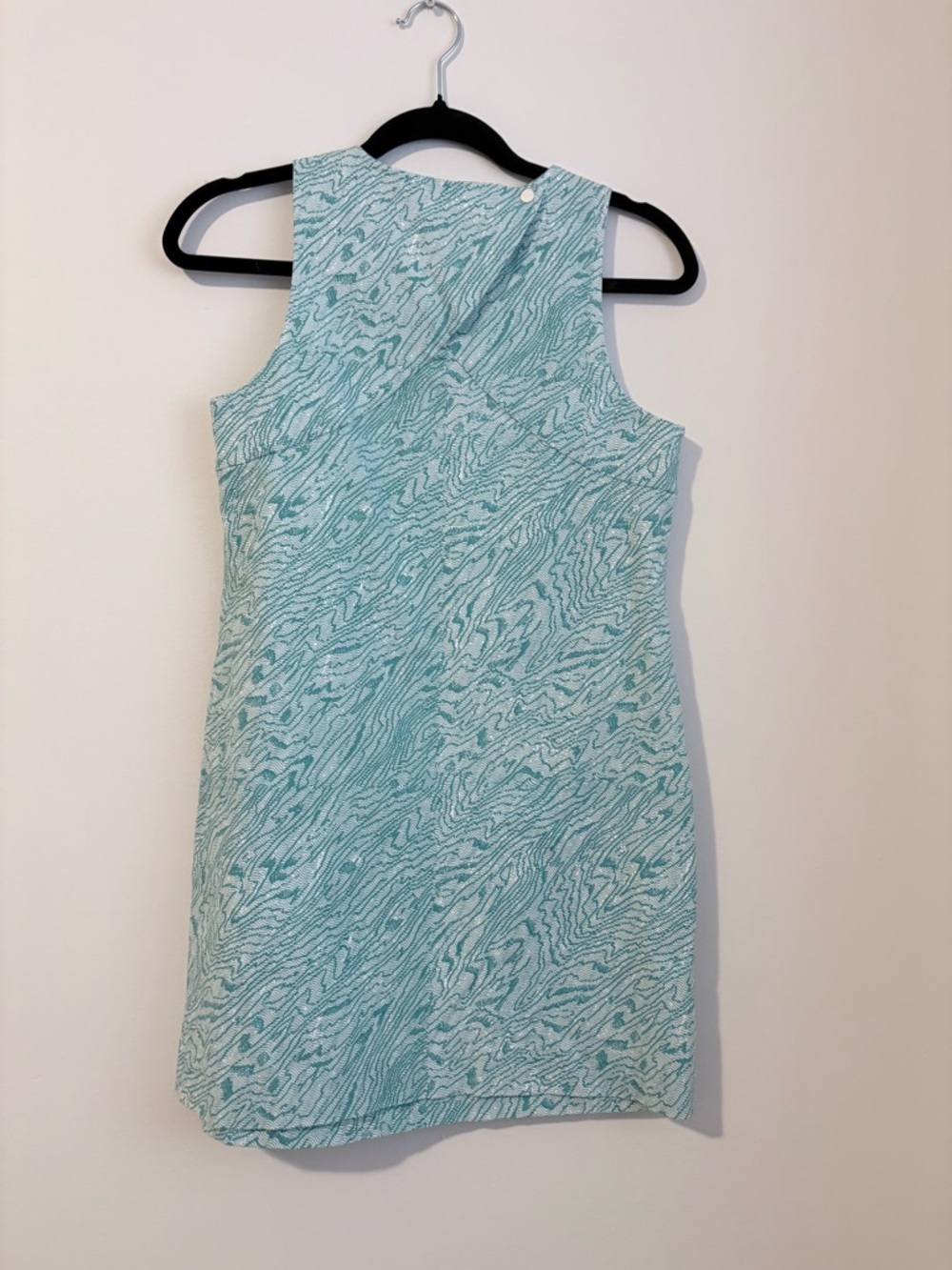 Kate Spade Saturday Sleeveless Shift Dress Size 4 Cotton Teal Print - Picture 4 of 8